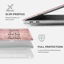 iCasso Compatible with MacBook Air 13 Inch Case 2022,2021-2018 Release A2337 M1/ A1932/A2179 with Retina Display Touch ID, Glitter Hard Shell Case with Keyboard Cover for MacBook Air 13.3 -Pink