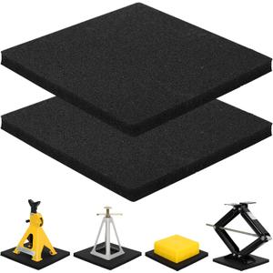 RV Leveling Block Flex Pads, 12 Rubber Jack Pads, Anti-Vibration & Anti-Slip Mats, for Camper Travel Trailer Jacks & Stands & Stabilizers on Uneven Surfaces, 2-Pack