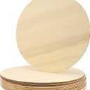 6 PCS 20 Inch Wood Circles, Unfinished Wooden Rounds Large Wood Circles Blanks Round Wooden Discs for Crafts, Door Hanger, Pyrography and Painting