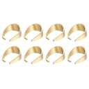 uxcell 100Pcs Pinch Clip Clasp, 8 x 11mm Pinch Clip Pendant Bail Connector Metal Pinch Bail for Pendants Jewelry Making DIY Craft, Light Gold