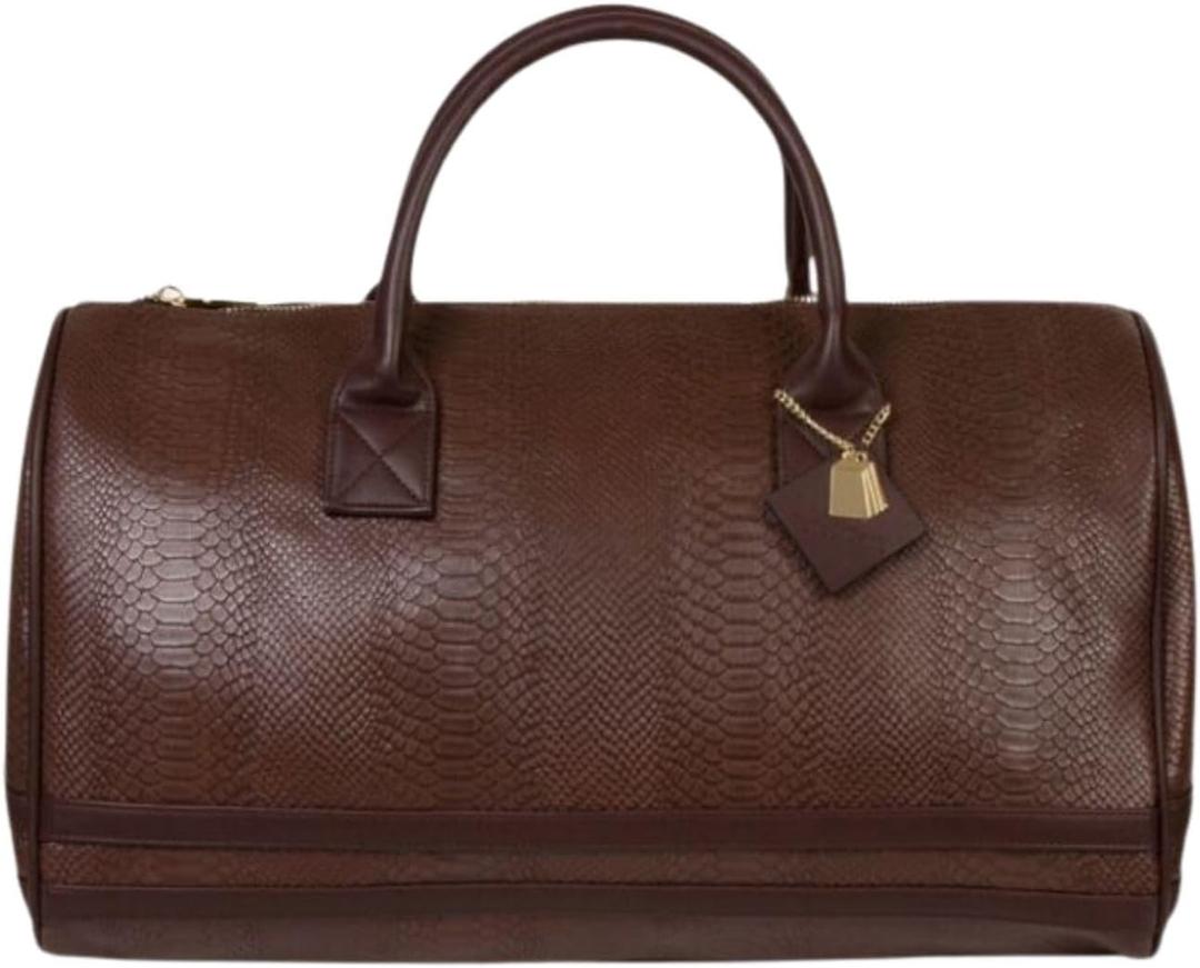 Tote&Carry Apollo 2 Duffle Bag for Travel Women & Men, TSA Approved Carry On Duffel Bag, Premium Vegan Leather w/Gold Hardware, Durable Weekender Luggage for Gym, Sports, Overnight & All-Purpose Use, XL