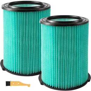 2 Pack VF6000 5-Layer Replacement Filter for Ridgid Shop Vac 5-20 Gallon Wet Dry Vacuums WD5500 WD0671 WD6425 WD7000 WD1280 WD1851 WD1680 WD1956 RV2400A 1400RV RV2600B, fit for Husky 6-9 Gallon Vacs