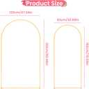 7.2FT+6FT Arch Wedding Arch Backdrop Stand, Heavy Duty Metal Arch Frame for Balloons, Flowers & Fabric, Event Decoration Stand for Ceremony, Party & Photos