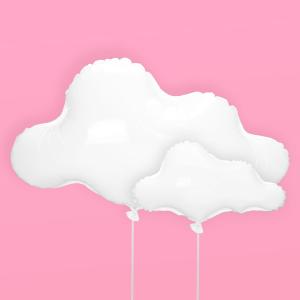 xo, Fetti White Cloud Balloons - 4 pc | Birthday Party Decorations, Cloud Nine Bachelorette Backdrop, Cute Baby Shower Decor, Preppy Bday Supplies, Fun Photo Booth