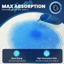 MILDPLUS Heavy Duty Underpad 36''x36'' 50 Count 125 Grams Extra Large Chucks Pads 3XL Disposable Bed Pads, Super Absorbent Incontinence Pads for Adults, Kids, Pee Pads (Blue)