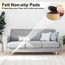 Maitys 8 Pcs 6 Inch Round Solid Wood Furniture Legs Furniture Wooden Replacement Chair Feet Dresser Sofa Couch Legs Table Cabinet Footstool DIY Projects for Home(Wood)