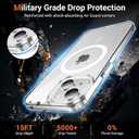 Temdan for iPhone 14 Plus CaseiPhone 15 Plus Case[Compatible with MagSafe] [Military-Grade Drop Protection] [Anti-Scratch] Slim Silky-Soft Touch Translucent Matte Case 6.7 inch, Clear