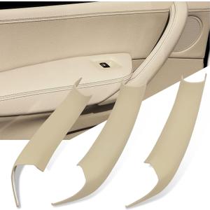 Jaronx Compatible with BMW X3 F25/X4 F26 Door Handle Covers,3PCS Interior Door Pull Handle Covers for BMW X3 F25 2010-2016, X4 F26 2014-2017, Left and Right Side (Beige)