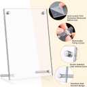 10 Clear Acrylic Picture Frames - Double Sided, Freestanding Floating Frames for Bedroom, Living Room, Home Office - 6 x 4 Inch