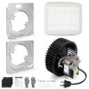 BKR60 Bathroom Ceiling Fan & Grille Kit  Quiet 60 CFM High Airflow Bathroom Exhaust Fan Replacement for 670, 671, 688-G, 688-H, 688-J, 688-K, 693, 695, 695P, 695-R02, 696N, 696N-R02, 690-A, 690NT-A