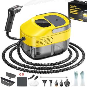 2026 New 3 Level Adjustable Pressurized Handheld Steam Cleaner for Home, 10s Heat-Up Handheld Steamer for Cleaning, 1.6 Qt Tank Portable Steam Cleaner Handheld for Car,Grout,Tile,Couch,Floor