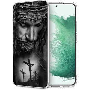Compatible with Samsung Galaxy S21 Case, Jesus Soft TPU Fashion Cool Slim Shockproof Protective Phone Cases for Women Girls