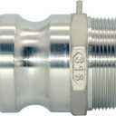 VARMHUS F Trash Pump Adapter Male Camlock x Male Pipe Threads Stainless Steel 316 (2")