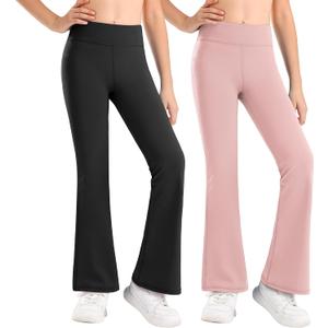 Stelle Girls Flare Leggings High Waisted for Dance Yoga School Daily Wear | Buttery-Soft,Breathable 4-way stretch fabric with flared design,Moisture-wicking comfort for yoga,Dance,School casual outfit, XXL
