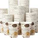 SIUQ Coffee Cups 12 oz 240 Pack, Leak-Proof Disposable Paper Cups with Retro Design, for Hot/Cold Beverages, Ideal for Party, Business, Travel, Picnic, Offices and Cafes