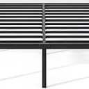 Metal Bed Frame,King Size Bed Frame with Storage Space,Heavy Duty Sturdy Mattress Foundation,Easy Assembly,No Box Spring Needed, Black,14 Inch,King
