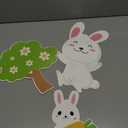 Pajean Easter Bulletin Boards Easter Classroom Decor Christian Religious Bulletin Board He is Risen Cross Bunny Egg Cutouts for Spring School Home Church Wall Door(Bunny)