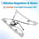 Front Right Passenger Side Power Window Regulator with Motor Compatible with Ford F-150 2004-2008, Lincoln Mark LT Base 2006-2008, Standard Cab or Crew Cap, Replace OE 741-429