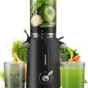 ACOQOOS Juicer Machines, Cold Press Juicer Whole Fruit and Vegetable with 4.3" Feeding Chute, Easy to Clean Juicers with 2 Cups