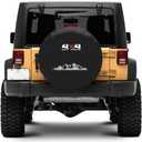 for Jeep Wrangler, Ford Bronco, Land Rover, Hummer H3/5.3L, Toyota SUVs Spare Tire Cover, Spare Wheel Cover, Tire Cover Protector (XL, 265/75R16, 275/75R17, 33x12.50R15LT)