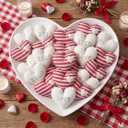 Set of 18 Valentine's Stuffed Fabric Hearts 4 Inch Linen Cloth Fabric Hearts, Valentine Love Heart Bowl Vase Filler Tiered Tray Decorations for Farmhouse Valentines Wedding, 3 Style