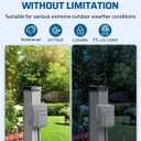 DEWENWILS Outdoor Electrical Outlet Box, Dual 20 AMP WRTR GFCI Receptacles with Rainproof 3R Enclosure, Waterproof GFCI Outlet Box with Cover for Garden, Outdoor Lights, ETL Listed