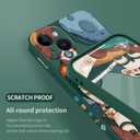 for iPhone 15 Plus Case, Astronaut Side Creative Pattern Designs Liquid Silicone Shockproof Soft Phone Cover for iPhone 15 Plus, Astronaut Green