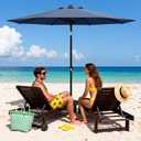 Garvee 10FT Patio Umbrella - Outdoor Table Umbrella with Smooth Crank Lift, Push Button Tilt and 8 Sturdy Ribs - Market Umbrella UV Protection Waterproof for Pool, Deck, Yard, Garden