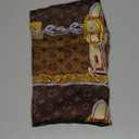 Light luxury 90 imitatingly printed with black and white stripes large square shawl New Year gift