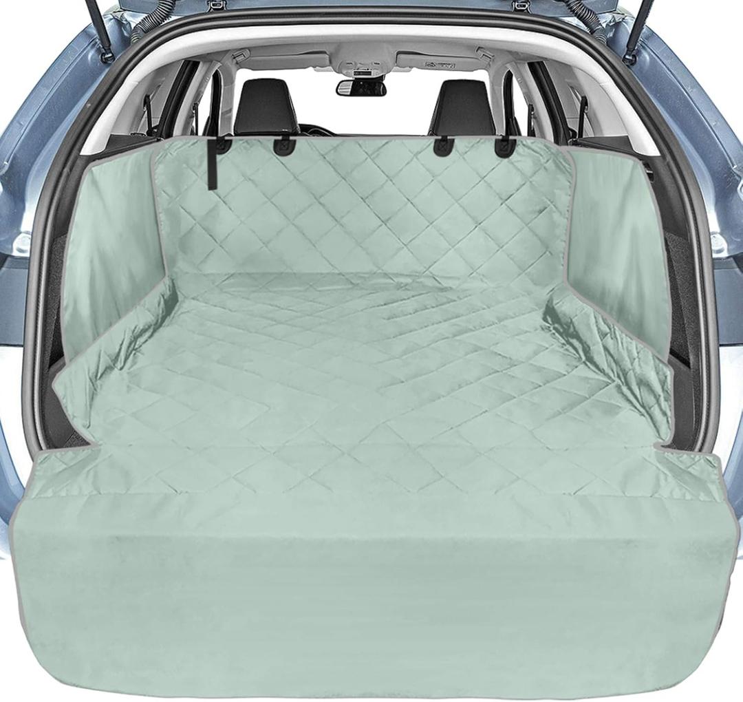 Veckle Cargo Liner, SUV Cargo Cover for Dogs with Side Flaps Hammock Water Resistant Nonslip Dog Seat Cover Cargo Area Protector Scratchproof for SUVs Sedans Vans (Large, Gray, 93"x 54")