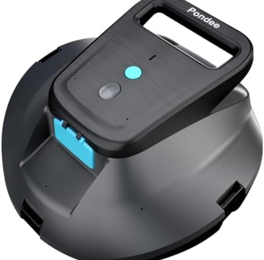 Pondee X1 Robotic Pool Vacuum, Cordless Pool Cleaner with 120 Mins Runtime, Auto-Parking, 2.5h Fast Charging, Ideal for Above Ground and Flat-Bottom Inground Pools up to 850 sq.ft