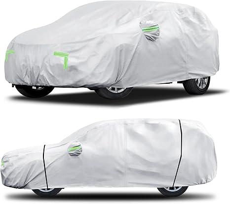 Car Cover Custom Fit for Honda CRV 1997-2025,Toyota RAV4 1996-2025,6 Layers Truck Cover Waterproof All Weather for Automobiles,Outdoor Full Exterior Cover,Rain, Sun, Wind Protection,Silver