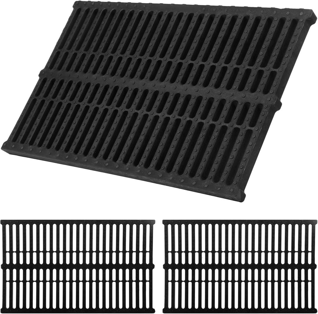 3 Pcs Polymer Plastic Drain Grate 19.7 x 11.8 x 1 Inch Trench Drain Cover Channel Drain Strainer Total Length 118 Inch Sewer Cover Rainwater Drainage Grates for Outdoor, Yard
