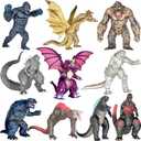TwCare Exclusive 10-Piece Godzilla vs Kong Action Figure Set with Movable Joints and Cake Toppers