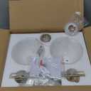 WOSHITU Gold Bathroom Light Fixtures: Modern Vanity Lighting Fixtures 2 Lights for Bathroom Mid Century Vanity Light Sconces Over Mirror with Frosted Milky Glass for Bath Bedroom Makeup