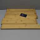 SpaceAid Bamboo 4 Pack Dresser Drawer Dividers, 4.65 High Adjustable 12.5-17 Drawer Organizers, Expandable Organization for Clothing, Clothes, Dressers, Natural