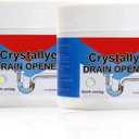 Crystal Lye Drain Opener Powerful Unclogging Action for Bathroom & Kitchen Pipes (2PC), 9.2 Oz