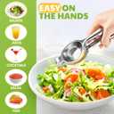 Lemon Squeezer Large, Lemon Squeezer Juicer Stainless Steel, Heavy Duty Manual Citrus Juicer Hand Press, Kitchen Tools Lime Squeezer Bar Tool, Easy to Clean Metal Lemon Hand Press