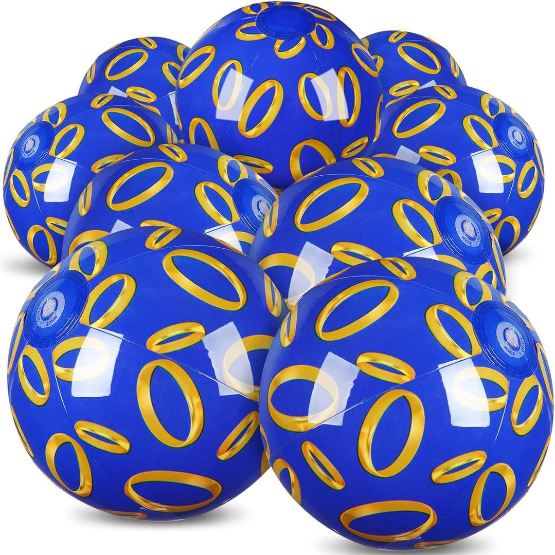 Leyndo 12 Pack Themed Beach Ball for Kids 7.87" Bulk for Summer Pool and Beach Game Gifts and Birthday Party Supplies and End of The Year Class Party Decorations Favor (Blue)