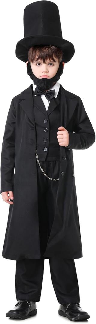 Colorful House Lincoln costume for Kids,Celebrating American History,for Learning and Play
