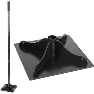 Heavy-Duty Steel Tamper, 8x8 Inch Laborsaving Ergonomic Hand Soil Tamper, Garden Landscaping Tool for Ground & Gravel Leveling Dirt Compactor, 48 Inches Total