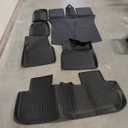 Floor Mats for Tesla Model Y Juniper 2025 2026 5-Seat with Bumper Guard All Weather Floor Mats for Tesla Model Y Juniper Accessories 2025 2026 TPE Trunk Mat with Backrest Mat Black