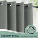 Outdoor Curtains for Patio Waterproof - 6 Panels Privacy Weatherproof Outside Curtains with Grommets for Pergola, Gazebo, Porch, Cabana, Balcony, 54 x 84 Inch, Grey