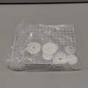 2 Pack Bird Perch Platform, Smooth Metal Grid Shelf Stand for Cage, Flat Bird Cage Accessories for Parrot Cockatiel Macaw Budgie Parakeet Hamster Toy, Medium 7.9x5.9in (White)