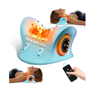 Neck Massager 2025, Neck and Shoulder Relaxer with Heat, 3 Modes, Portable Pillows for Pain Relief and Muscle Relax, 26° Angle Cervical Traction Device for Back, Shoulder