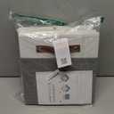 OrganiHaus Small Fabric Storage Baskets 6 Pack, 12x8in Cloth Storage Bins for Shelves, Small Baskets for Organizing Bathroom Pantry Closet, Canvas Shelf Baskets, Gray/Off-White