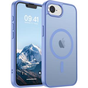 SUPFINE Magnetic for iPhone 17e Case/iPhone 16e Case (Compatible with MagSafe)(Military Grade Drop Protection) Slim Translucent Matte Shockproof with Anti-Fingerprint Phone Case,Blue Purple
