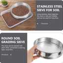 Home Soil Grading Sieve Soil Sifter for Gardening Sieve for Home Coffee Bean Hole Stainless Steel Household Grading Mesh