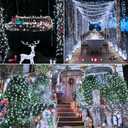Ccinny 328FT 1000 LED Christmas Lights Outdoor Waterproof, Timer & Memory Function, 8 Modes Cool White String Lights Plug in Twinkle Lights for Xmas Tree Holiday Garden Indoor Party Decor