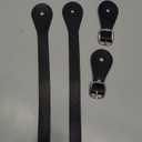 2PCS Leather Spur Straps for Western Men and Women Adjustable Boot Straps for Thigh High (Black)